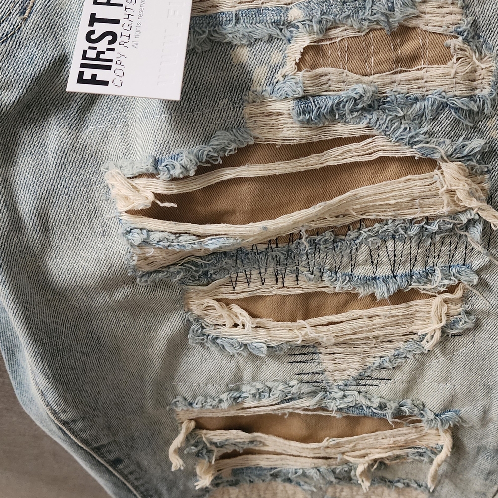 First Row Denim Jorts - Picture 2 of 9